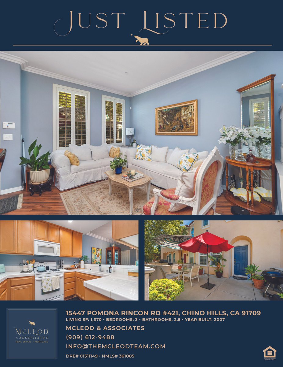 TheMcLeodTeam's tweet photo. Townhome Just Listed in Chino Hills, CA! Check it out: https://t.co/IY1ZB06DRE https://t.co/moSqeExGxN