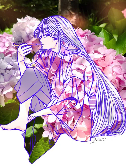 ラフほぼ完成しました。切り絵にするの楽しみ 