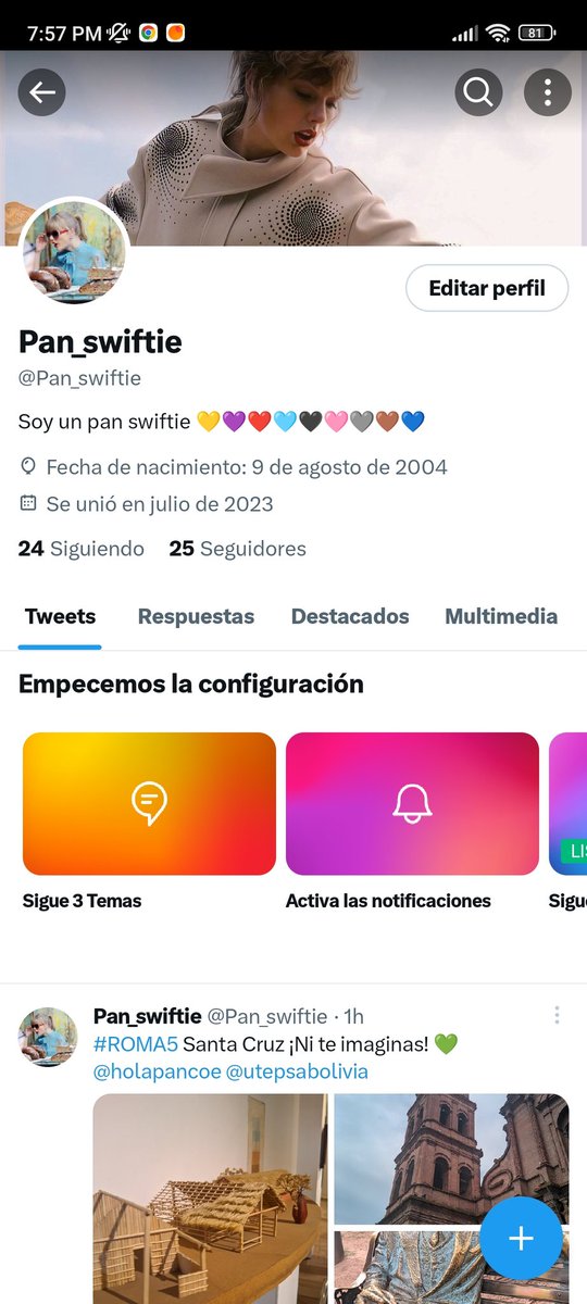 Pan_swiftie's tweet photo. @holapancoe #ROMA2 se logró 💖 @holapancoe @utepsabolivia https://t.co/S7fL3Cgx35