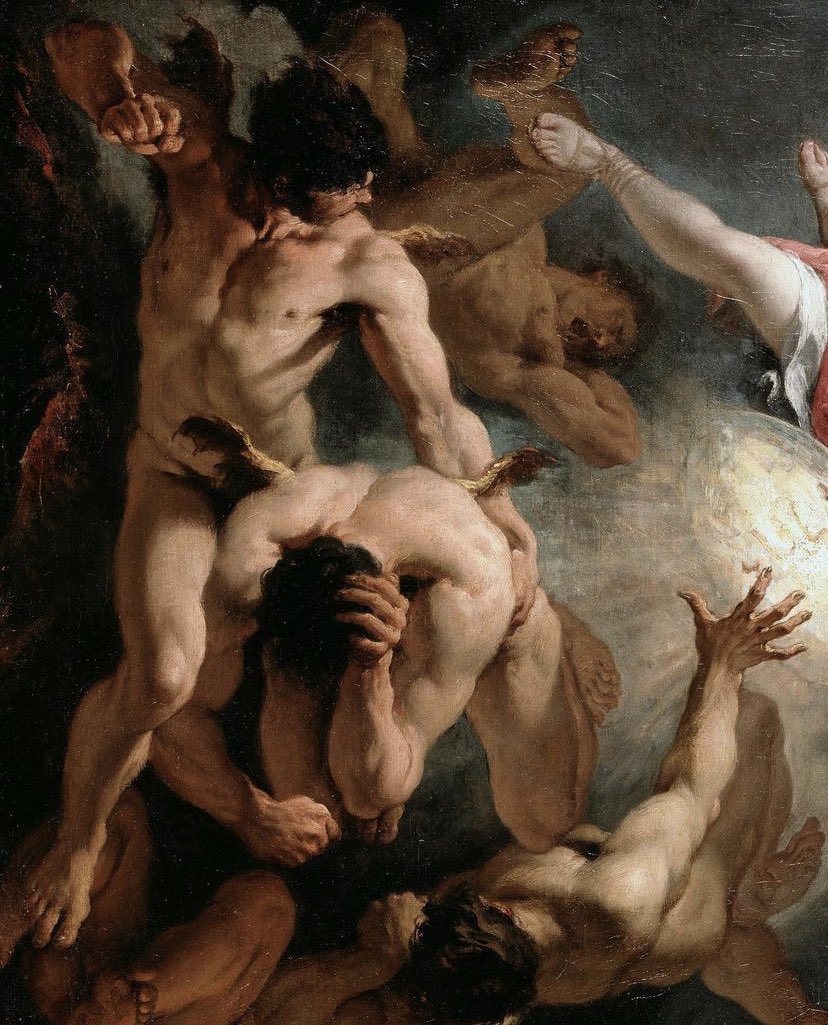 AcademiaAesthe1's tweet photo. The Fall of the Rebel Angels, c.1720
Sebastiano Ricci (1659-1734) https://t.co/CGzVToJVth