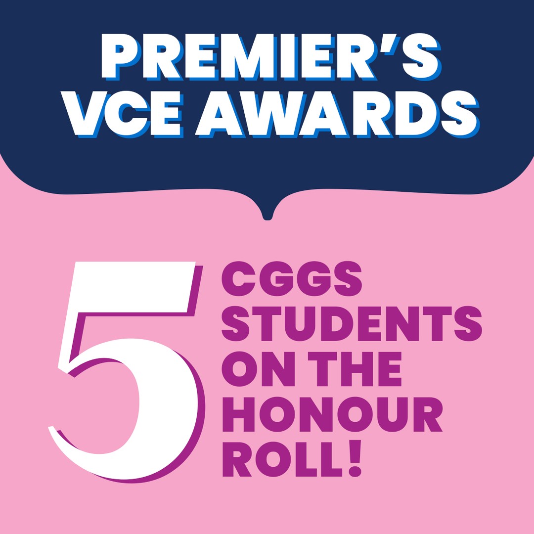 #CGGS is thrilled to share the exciting news that five of our wonderful Class of 2022 students have made the Premier's VCE Awards honour roll!

The CGGS community is bursting with pride. #CGGS #premiersvceawards

1/2