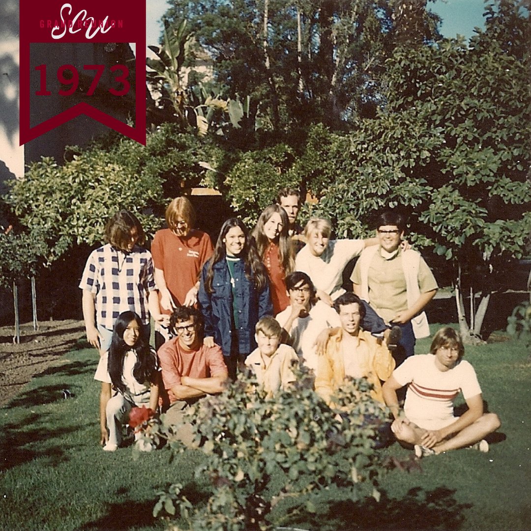 scualumni's tweet photo. #TBT: Sunny days in Claradise! We are excited to celebrate the #Classof1973 who’ll commemorate their 50th reunion this Oct. Event updates: https://t.co/yT2DsaYgfx #SCUGrandReunion https://t.co/9OodjLDwhV