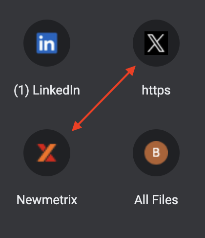 Hey, is the new <a href="/X/">X</a> logo kinda similar to the <a href="/NewmetrixAI/">Newmetrix</a> logo or what?