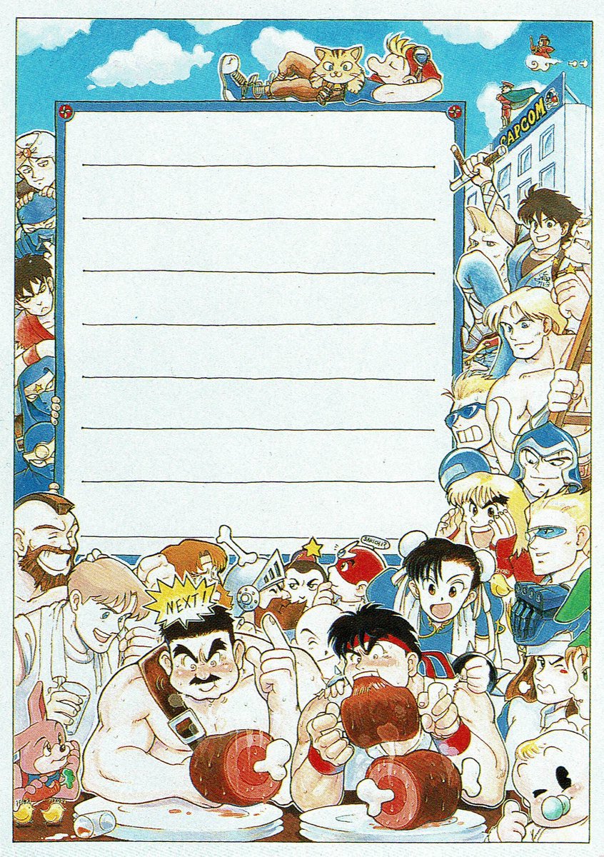 VGArtAndTidbits's tweet photo. Capcom notepad (1992). https://t.co/K8jHvQB3Eu