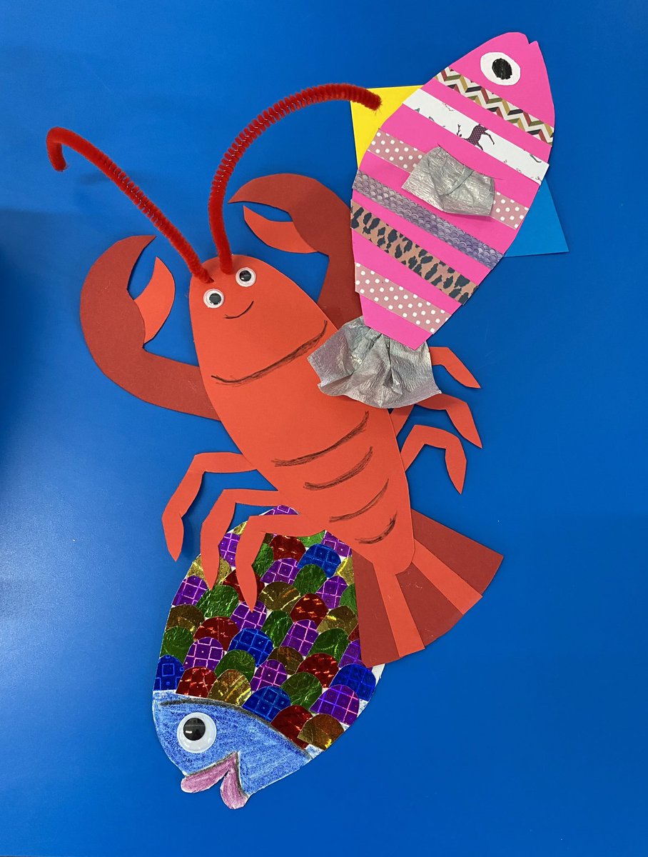 Children's craft during the summer will be a sea of creatures. Make yours to take home or put up in the library 🌊