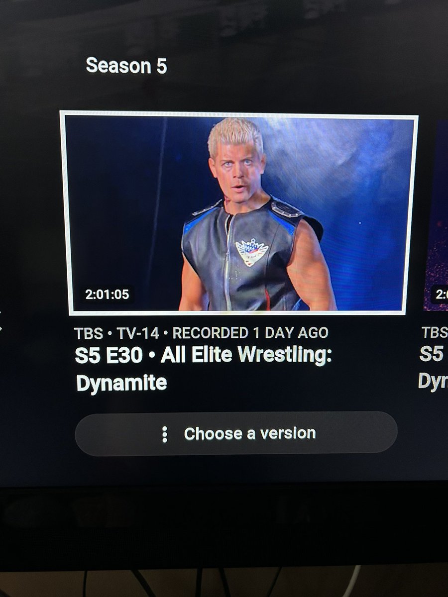 marleyjd's tweet photo. @bullyray5150 @davidlagreca1 I recorded AEW last night and look at the picture YouTube TV used to thumbnail the episode. https://t.co/OsBi7GXwj5