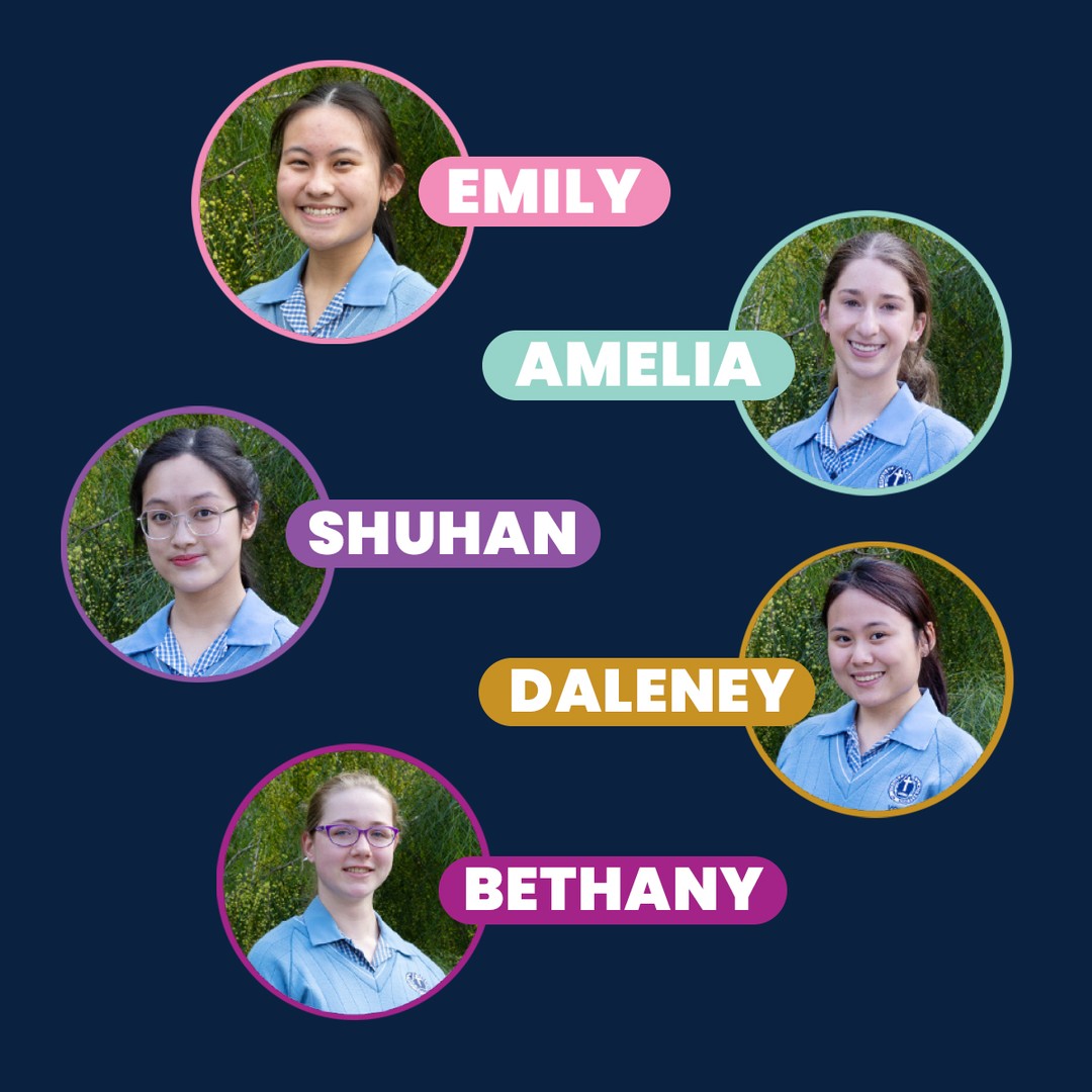 Emily Wu & Amelia Westerman were named Top All-Round VCE High Achievers. Amelia also received a Study Award for Psych! Shuhan Zeng was named a Top 3 International Student. Bethany Orme received a Study Award for Extended Investigation & Daleney Ing for English (EAL)

2/2