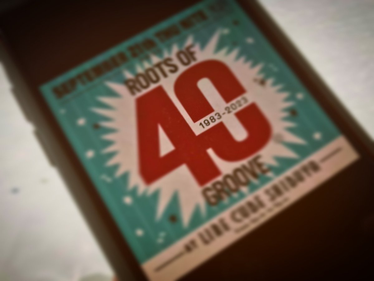 RyosukeImo's tweet photo. 大変にありがたいことに参加させていただけることに.
よろこびを噛み締めつつ,
このときだけの大切な世界を,空気を,
参加したかった人誰もが共有できるように
何らかの手段でそれが実現されるといいなぁ…
なんて思ったり.
#アブラーズ
9/21 #RootsOfGroove 40th https://t.co/tIzJhnwMi5
