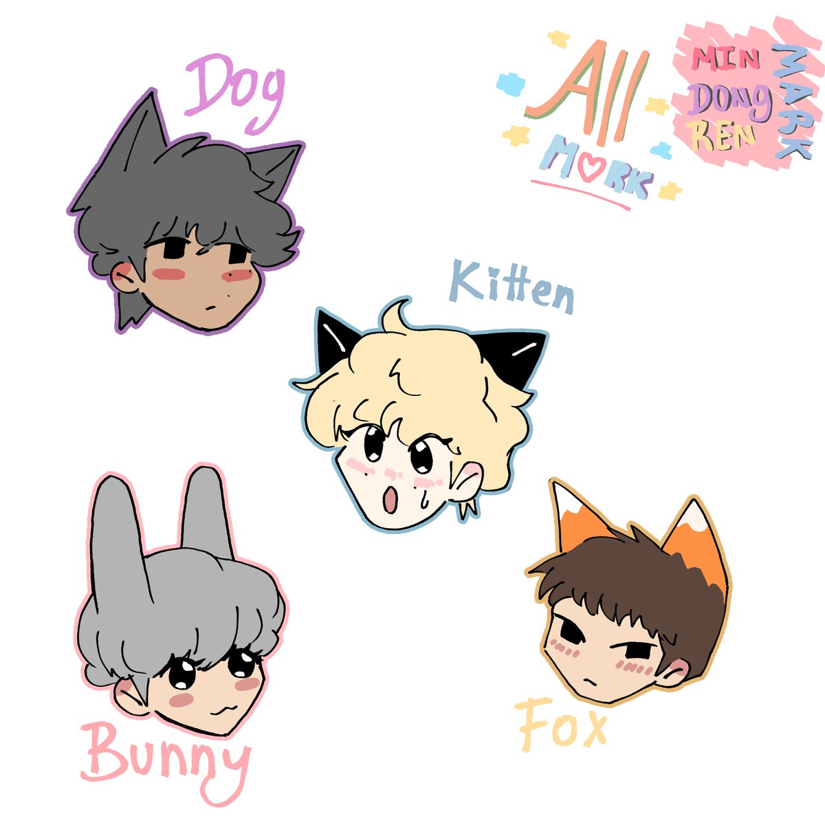 renjenart's tweet photo. 🐯💦x🐻🐰🦊💗
#allmark #dongmark #minmark #renmark https://t.co/3sTZUM2uty