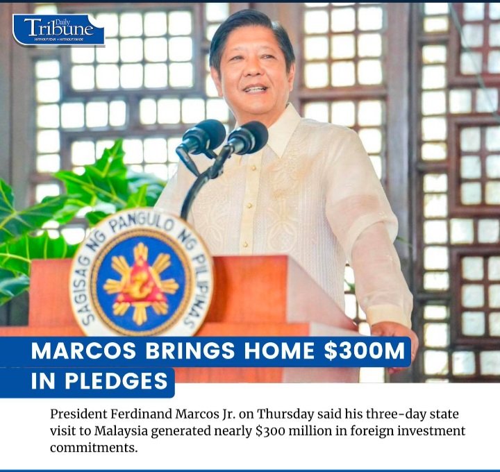 brotherAndy1017's tweet photo. PBBM brings home $300M in pledges.
Critics: pledges pa lang yan
Pledges once started to materialize are a great help to our economy and will help liberate people from continuing bondage to poverty. https://t.co/lYyb7MgSm6