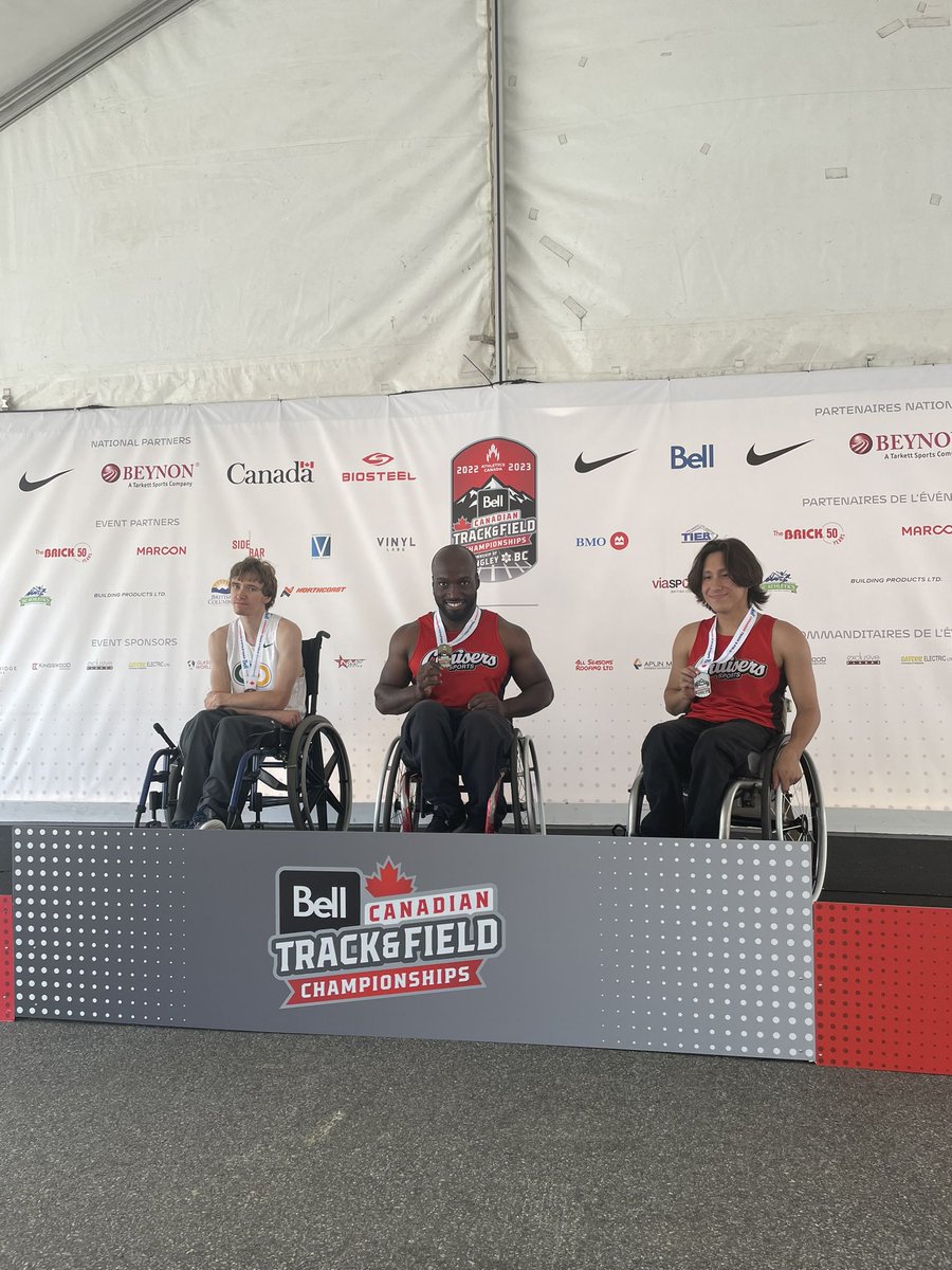 In the Men’s Para 100m T34, Isaiah Christophe finished in 1st with a time of 15.46 followed by Tai Young in 2nd and Gavin Baggs in 3rd 👏

Dans le Para 100m masculin T34, Isaiah Christophe a terminé 1er avec un temps de 15,46 suivi de Tai Young 2e et Gavin Baggs 3e 👏