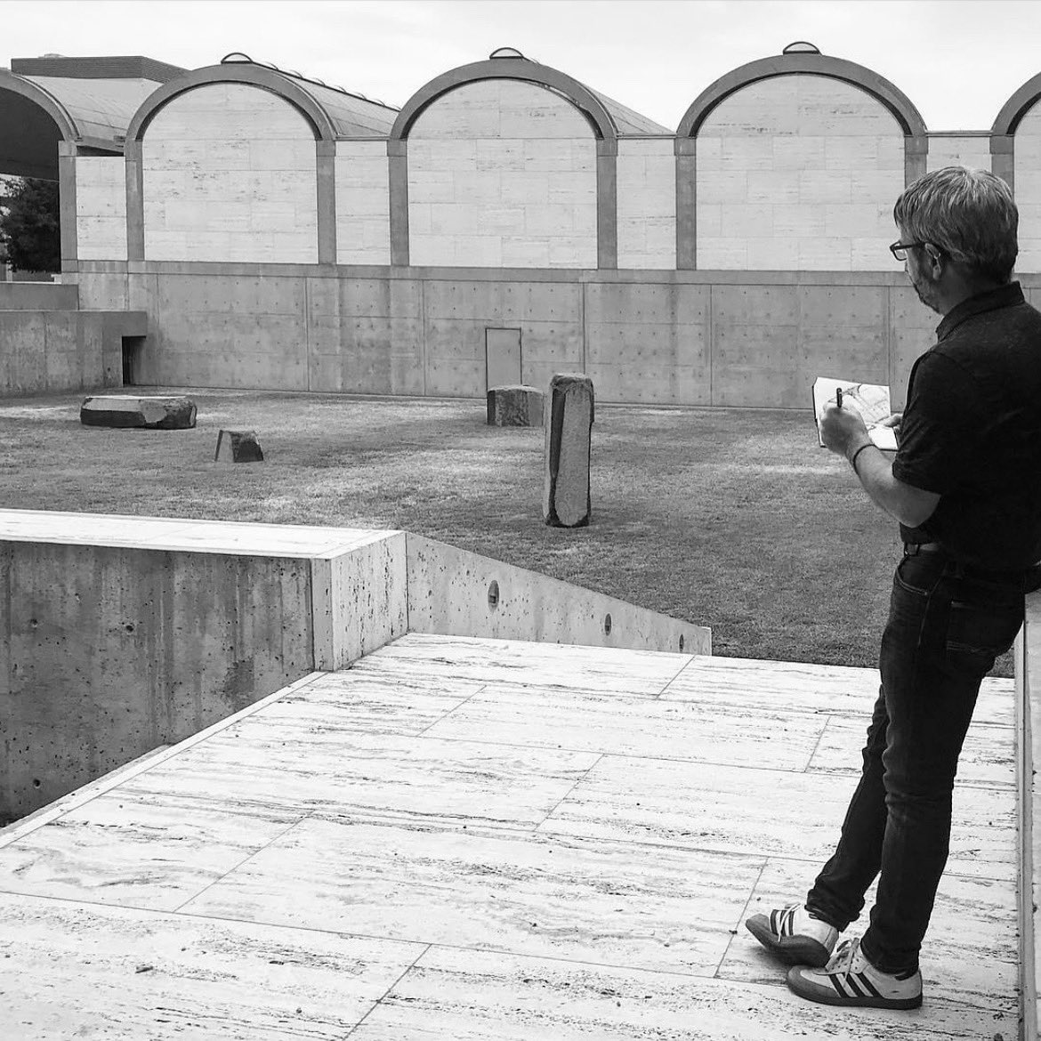 falloutstudio's tweet photo. 07.27.2023 #throwbackthursday to summer podcast was conceived doing a promo video for @txarchitects conference and years later led #coffeesketch walking tours in SA then El Paso. Kahn tour w/ Libeskind in ‘01 still seminal moment
07.27.2018 #behindthescenes
📸: #thanksEm https://t.co/OD8m6w8Vsa