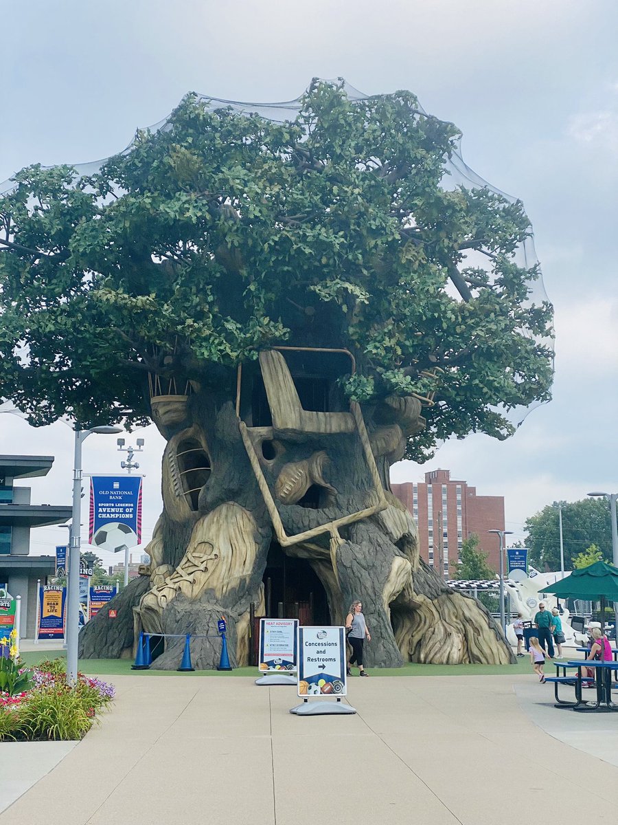 EMiranker's tweet photo. Amazing visit to @TCMIndy!  I’ve always wanted to know what a four storey treehouse is like 🌳😃#atTCM https://t.co/UuGao7Ghu8