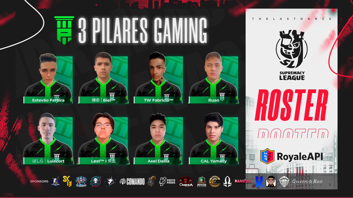 CR_Supremacy's tweet photo. 🔴 𝐓𝐄𝐀𝐌 - 𝐏𝐑𝐄𝐒𝐄𝐍𝐓𝐀𝐓𝐈𝐎𝐍 ⚔️
🔸 @PilaresGaming 🏛

👤 Players: 
🇧🇷 @CocaRX 
🇧🇷 @BielTmCr 
🇧🇷 @FabricioJR30 
🇧🇷 @Ruan_crr 
🇭🇳 @Luiscort_21 
🇲🇽 @TheLost_CR 
🇲🇽 @Acsel0409 
🇦🇷 @YamaG0D 

#WeAreCR
#SMCY2023
#SEASON3 https://t.co/HGuNsfXzvk