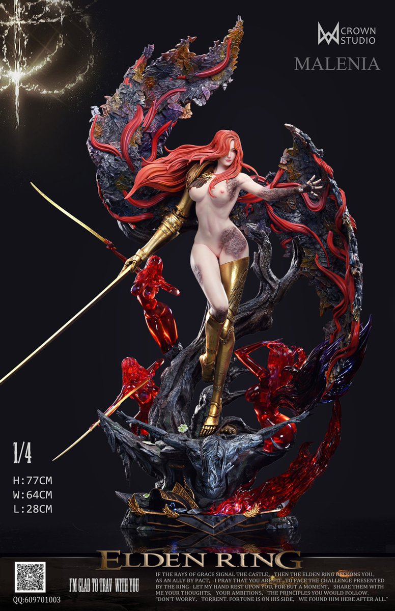AniHobbyClub's tweet photo. Brand:Crown STUDIO
Product:Malenia
ES:101
Size:Regular H:77CM W:64CM D:28CM/Nude H:55CM W:54CM D:26CM
Price:Regular 585USD/EX 719USD
Deposit:Regular 145USD/EX 219USD
Release date:TBD
#ELDENRING #annime https://t.co/IkxXyDrtNO