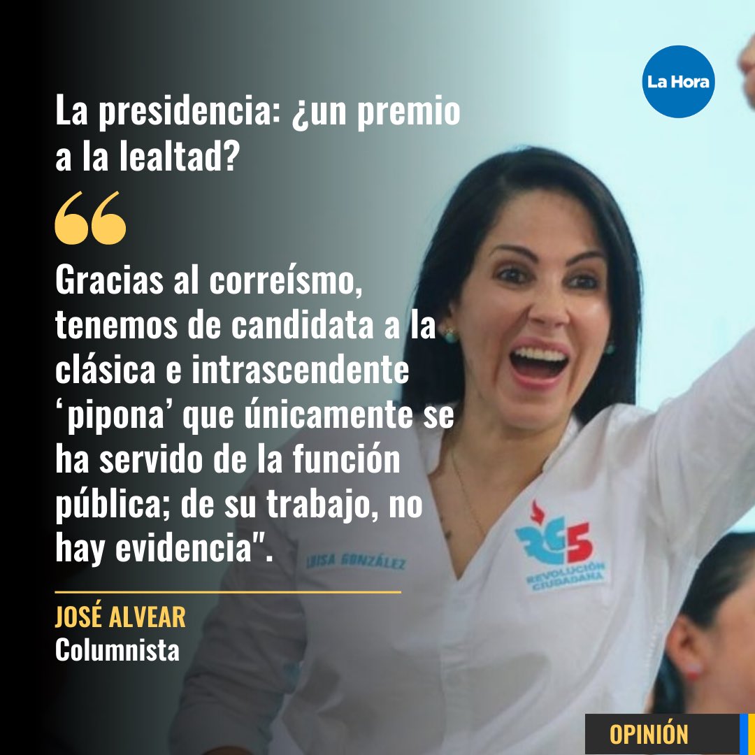 #Opinión | “Luisa González no está preparada y el prófugo le candidatiza para tener un títere que cumpla todas sus locuras. ¿Cuál es su mérito? Simplemente ser leal y estar en el lugar correcto”.

¿Qué opinas de la columna de José Alvear? 🤔 Lee más 👉🏼 bit.ly/3Y8ubYo