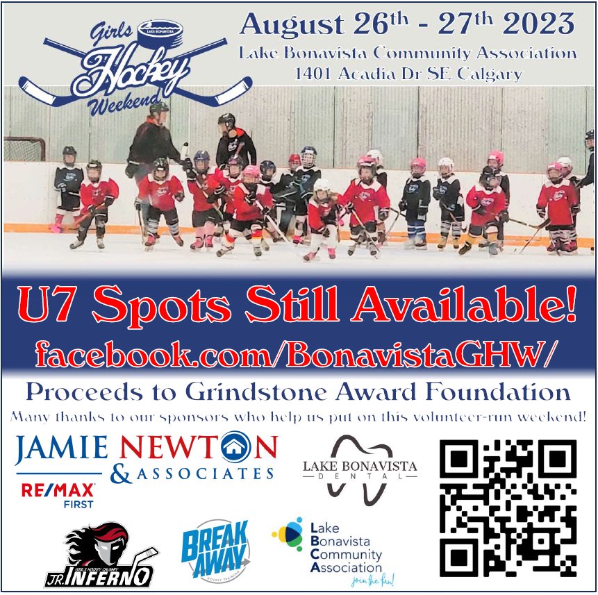 ❗️CALLING ALL U7 PLAYERS❗️

Lake Bonavista’s Girls Hockey Weekend is coming up and there are still spots available!

For more information visit facebook.com/BonavistaGHW/

To register for the event visit go.teamsnap.com/forms/370048