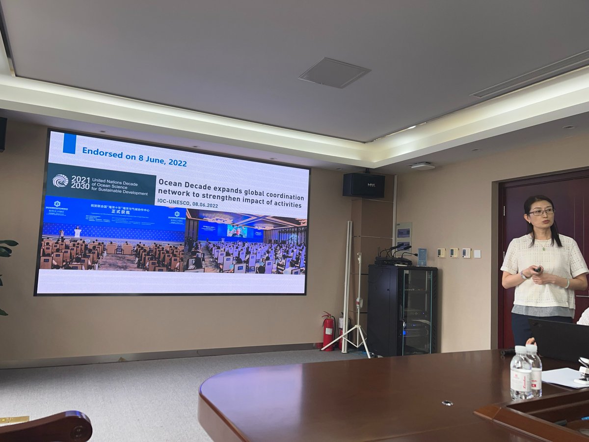 DCC_OCC's tweet photo. We are pleased to have Prof. Amr Hamouda and Dr. Suzan El-Gharabawy from #NIOF and Prof. James Njiru from #KMFR visited FIO.  We will support the implementation of the #OceanDecade Africa Roadmap by promoting marine cooperation between China, Egypt, and African countries. https://t.co/q0fbwutcJI