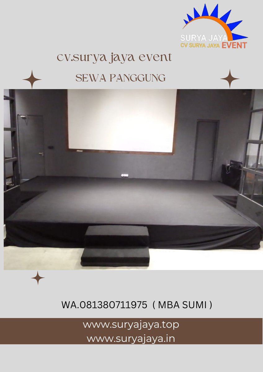 alatpesta_s's tweet image. Butuh panggung untuk acara??? Ayo sewa di CV.SURYA JAYA EVENT saja!!! CV.SURYA JAYA EVENT siap bongkar pasang wilayah jabodetabek.WA.081380711975 ( mba sumi ).#sewapanggung #panggung #sewastage #sewapanggungportable #sewapanggunguntukacara