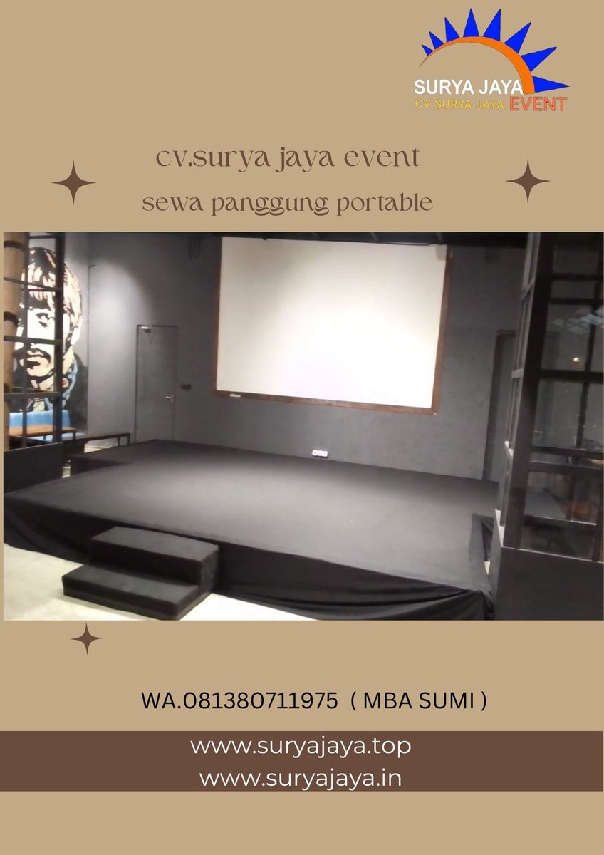 alatpesta_s's tweet image. Butuh panggung untuk acara??? Ayo sewa di CV.SURYA JAYA EVENT saja!!! CV.SURYA JAYA EVENT siap bongkar pasang wilayah jabodetabek.WA.081380711975 ( mba sumi ).#sewapanggung #panggung #sewastage #sewapanggungportable #sewapanggunguntukacara
