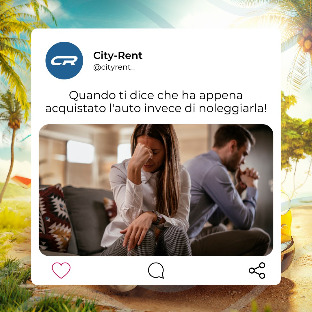 City_Rent_'s tweet photo. 🚗Hai mai vissuto quel momento in cui qualcuno ti dice con entusiasmo di aver acquistato un'auto invece di noleggiarla? Ecco la nostra reazione! 😲🤣 https://t.co/YnGgh0xrvr