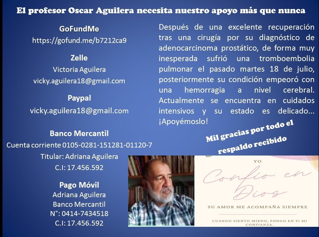 FAPUV's tweet photo. El profesor Oscar Aguilera necesita nuestro apoyo con urgencia https://t.co/lAKeJ6wyQp