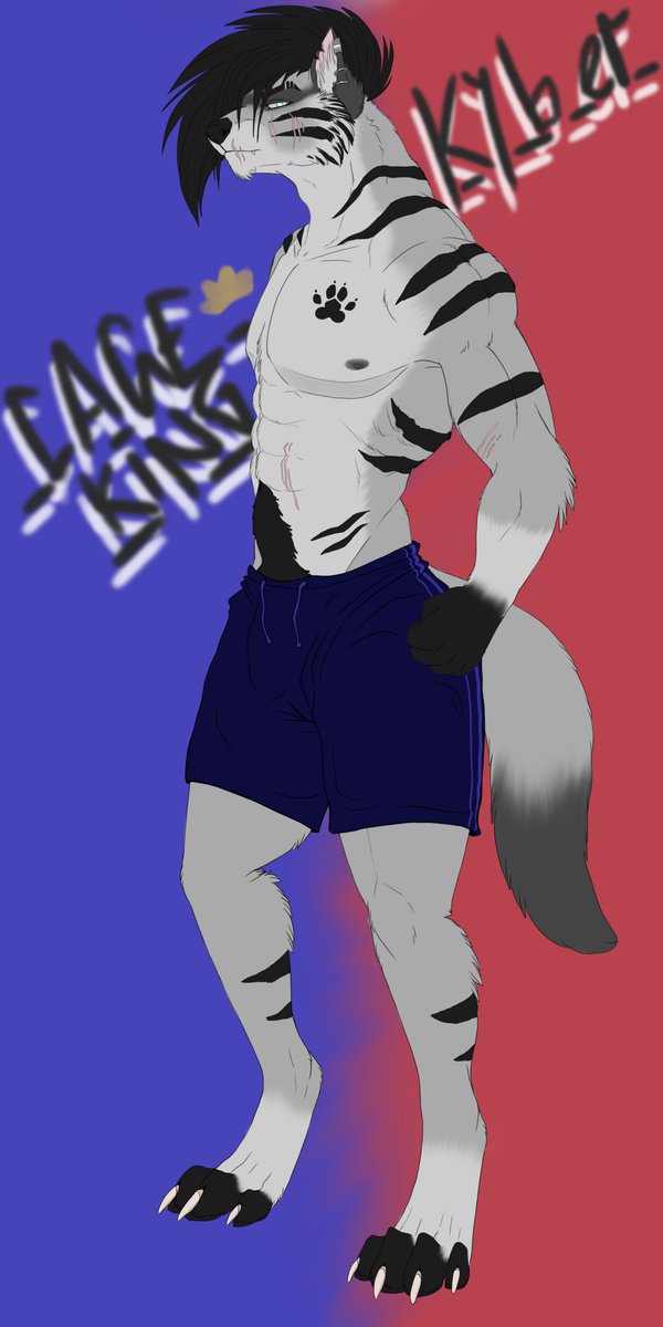 nattykool's tweet photo. New guy

Kyber! 

He is a cage fighter ^^

Art by me

#nsfw #furry #furryart #furryartist #newart #character https://t.co/VPKl8CEAMp