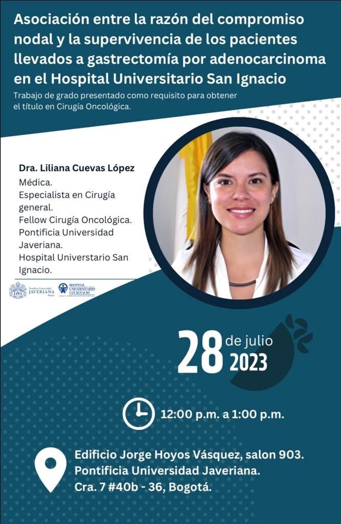 elfasaco's tweet photo. ‼️Nos complace invitarlos a la presentación (presencial) del trabajo de grado de la Dra. Liliana Cuevas @liliana62010843 en la @UniJaveriana @MedicinaPUJ ‼️ 👏📣
#CirugíaOncológica #CirugíaJaveriana https://t.co/7Re4hFodsE