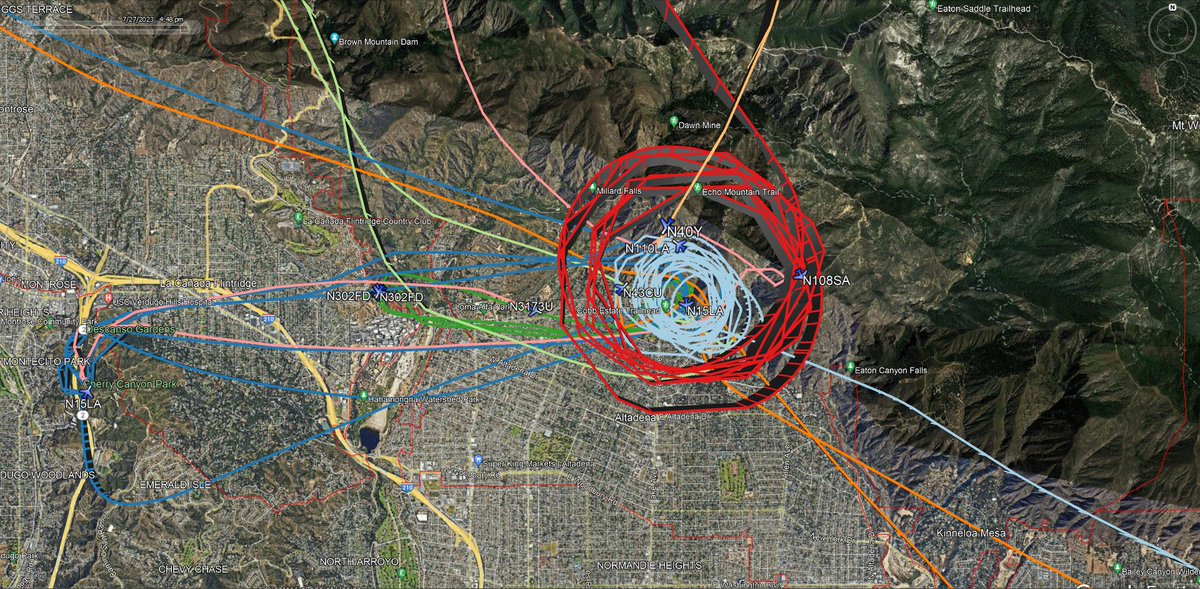 fire_feeds's tweet photo. Firefighting aircraft Fighting the new wildfire #MillardFire in #Altadena #LosAngelesCounty #CA 
1 acre vegetation fire w/ smoke showing on cameras & copters overhead now.

https://t.co/qgwWfAEL3c
https://t.co/KeTQfUDSh8

#DynamicAvlease
#AIRATK51 #N40Y Air Tactical Aircraft
#JetWest
#N108SA Air Tactical Aircraft

#LACoFire
#C10 #N110LA Type II Helo
#C15 #N15LA Type I Heli FireHawk
#HT55 #N43CU Type I HeavyLift Helitanker

#LAFire
#Fire02 #N302FD Type II Helo

#SillerHelicopters
#N3173U Type I Helo

#CoastalHelicopters
#N205TK Type II Helo
🇺🇸🔥