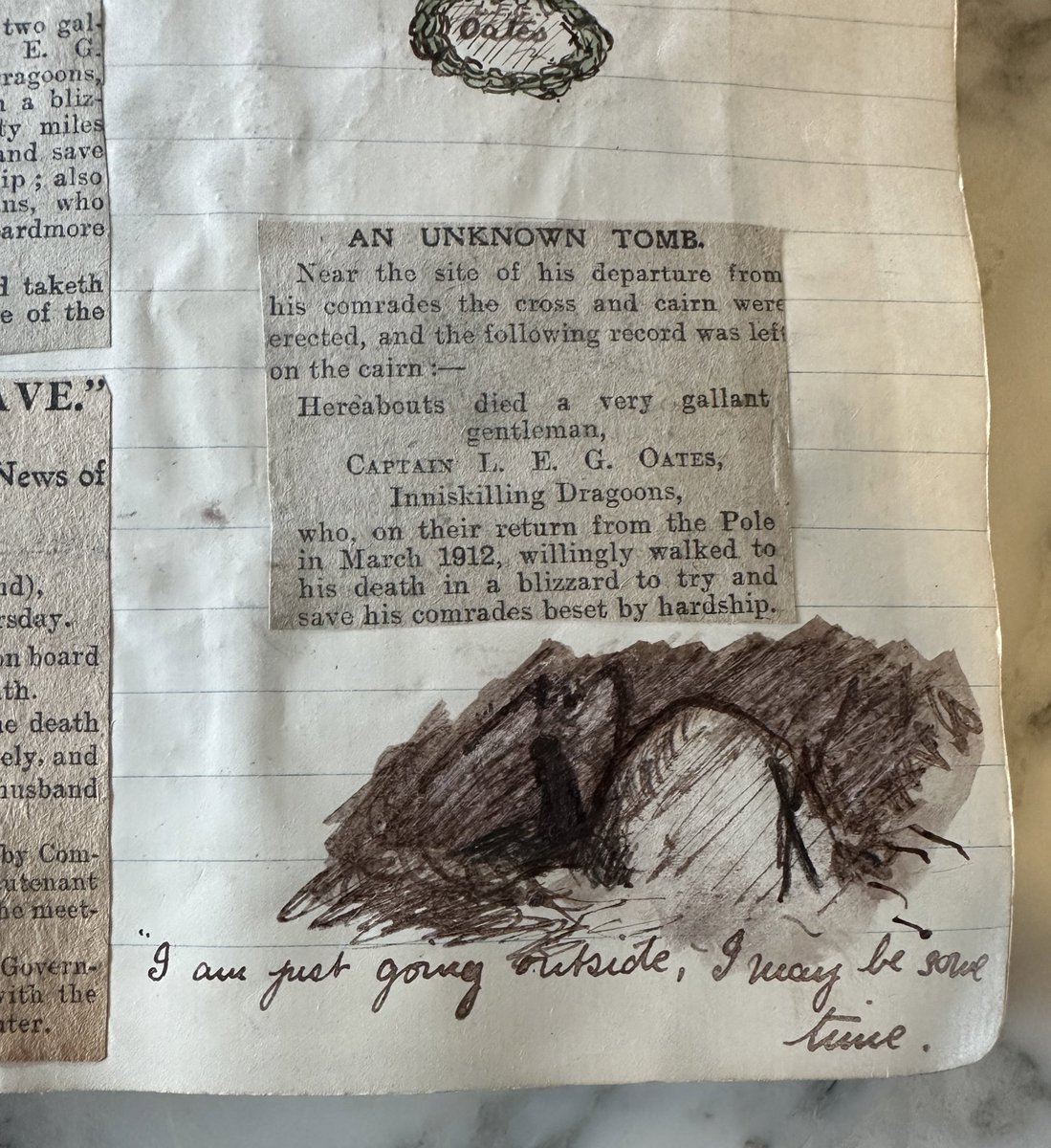 areyougonnabe's tweet photo. today i got to see the scrapbook of a 1910s polar fangirl and i will probably be thinking about this forever … https://t.co/dtGtnjQcZT