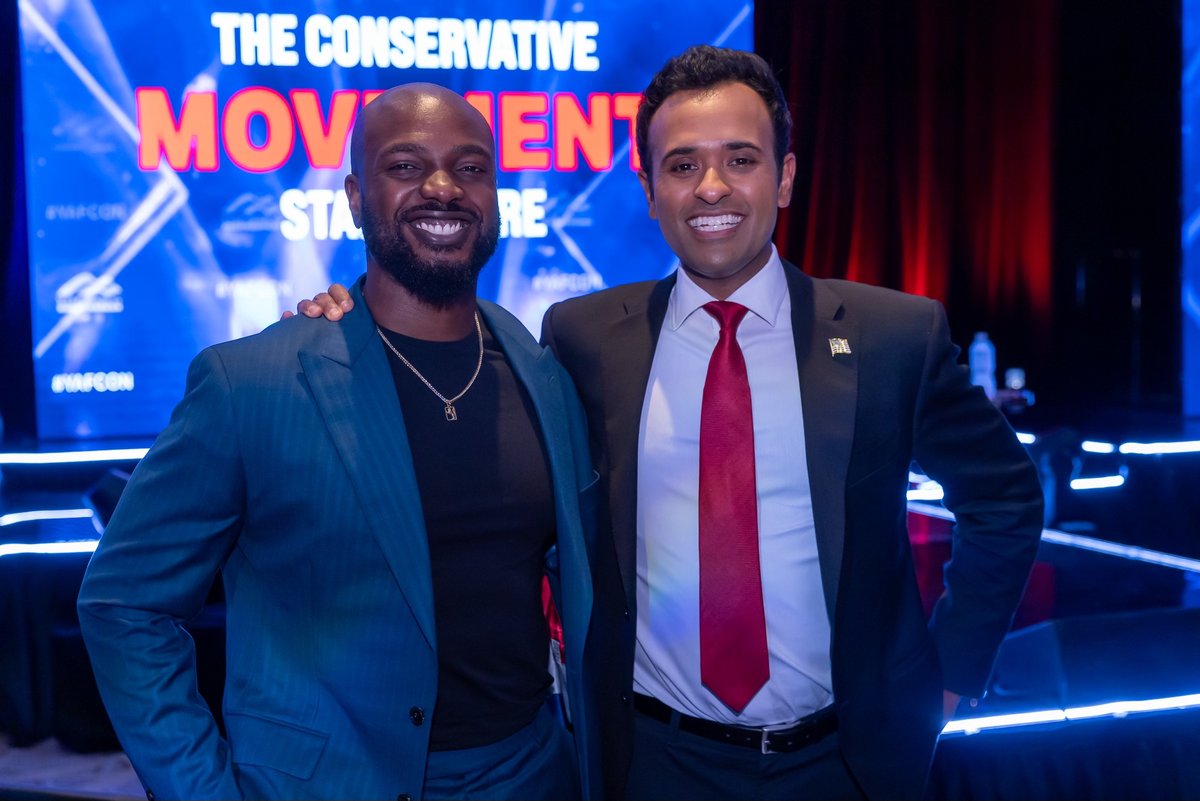 VivekGRamaswamy's tweet photo. Patriotism *is* cool. Faith *is* cool. Family *is* cool. We’re reaching young Americans across this nation, and most of them actually agree with us. 🇺🇸 https://t.co/j65PKpNUUi