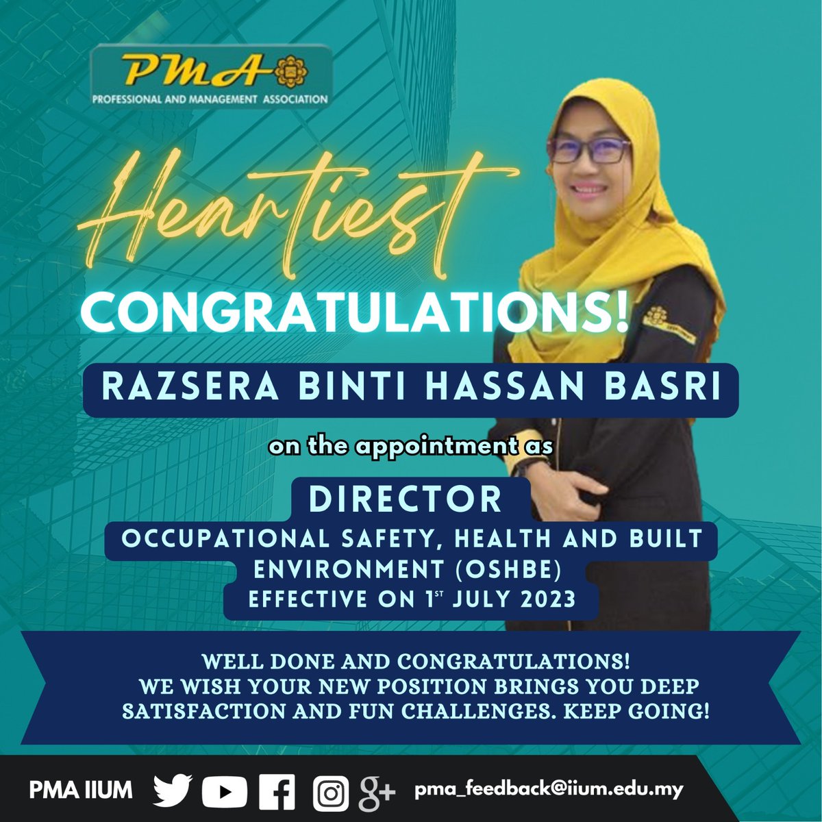 PMAFeedback's tweet photo. Heartiest congratulations to each and every one of you on your new positions! Your hard work, dedication, and perseverance have paid off, and we are proud to see you climb up the ladder of success.

#pmaiium
#togetherweprosper https://t.co/WiqJLX8BTk