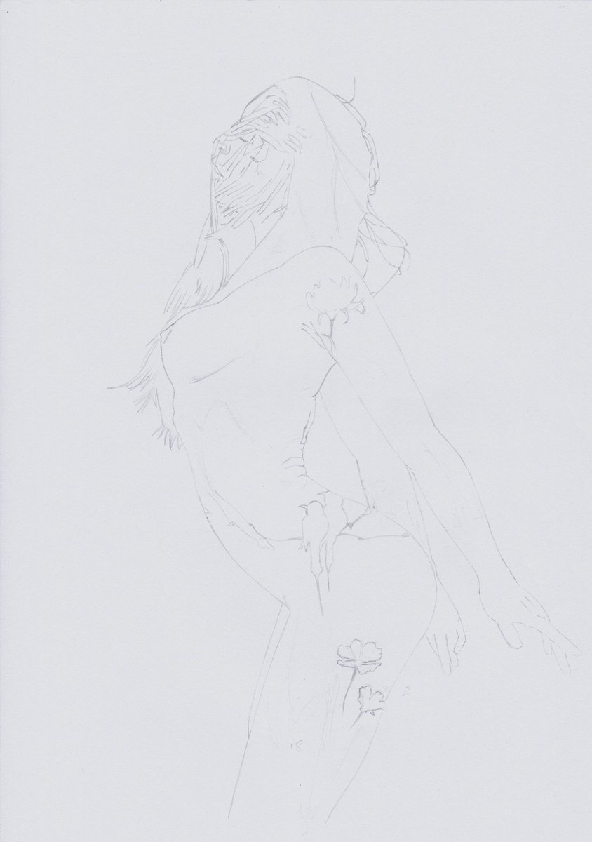 vgoes__'s tweet photo. I didn't name this one, the original idea was different. I'm thinking about do a new version considering the sketch in the last photo here. In color this time. 
.
Model: Olesia
#treewoman #portraitwoman #illustration #ballpointpen #beautifulbizarre #surrealism #surrealart https://t.co/r35YTPJtF5