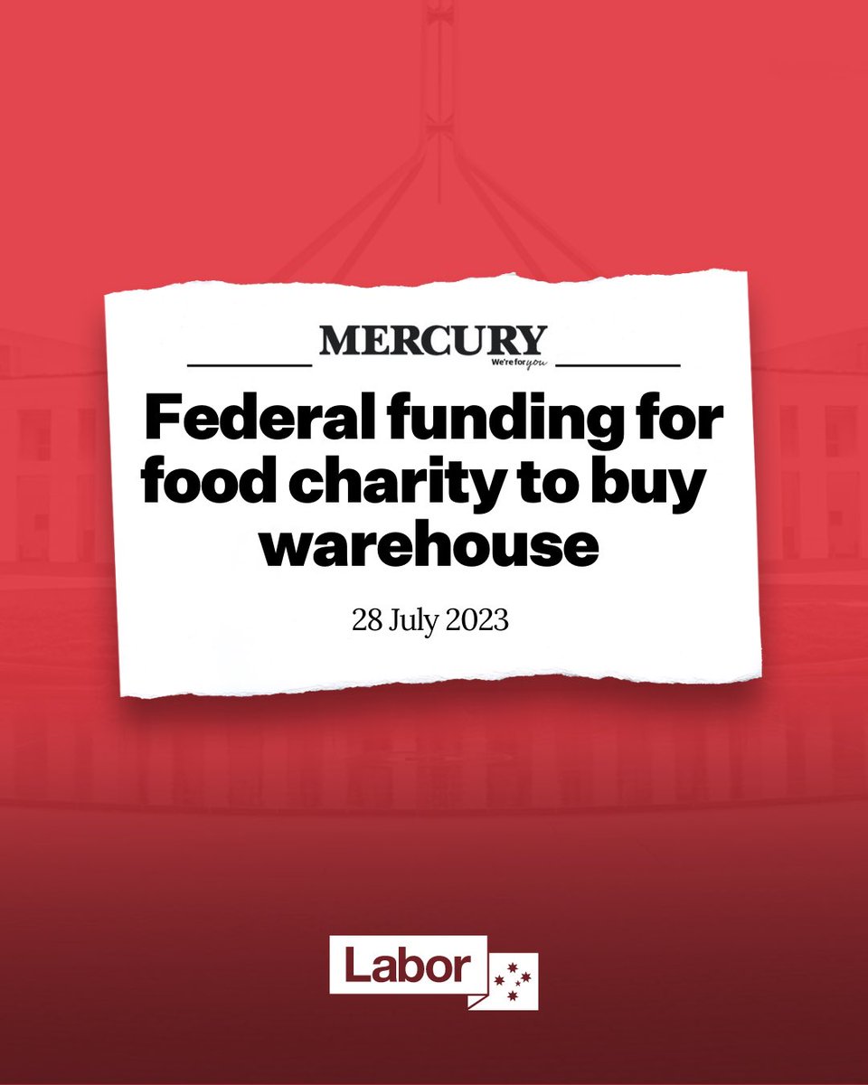 AmandaRishworth's tweet photo. We’re investing $1.3 million for @FishesTas to purchase a permanent warehouse so they can continue their vital work to deliver food relief for those most in need. Thanks to my @TasmanianLabor colleague Anne Urquhart for championing this issue. https://t.co/tbBgZVczwH https://t.co/icayAV8CWe