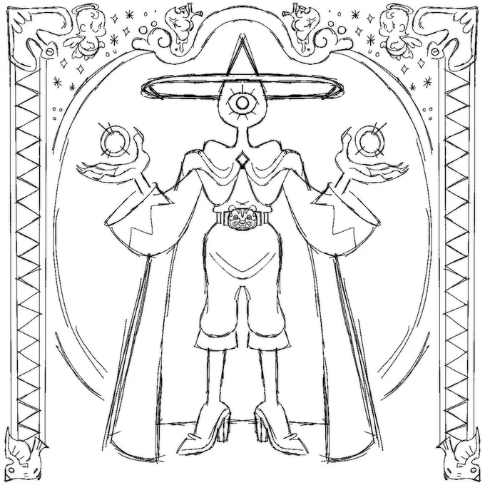 Another sketch of Mother Cosmos (Not an actual mother that's just his given name) 