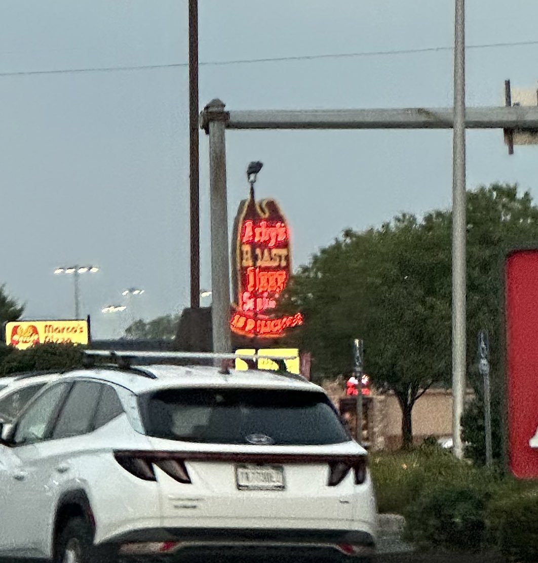 Mr_Swanson_'s tweet photo. Saw an old arbys sign in the wild, like this photo and receive seven days of good luck, and 24 hours of heartburn https://t.co/WhRitvQV2g