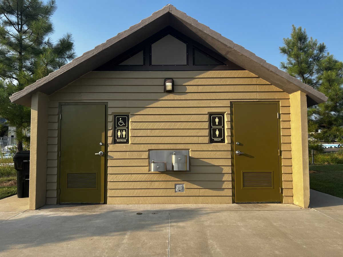 TELL US WHAT YOU THINK OF THE COLOR!
A couple weeks ago we painted the doors on the bathrooms @ The Green with gray primer and promised more to come?  Check out phase 2 of 4 - this amazing green base coat!  Yes, that's right, this is just the base coat &amp; phase 2!  STAY TUNED!