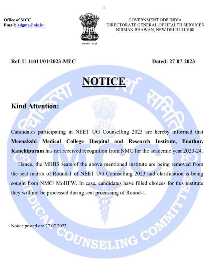 VaraakJournalis's tweet photo. Meenatchi medical college and Research institute enathur kanchipuram has notreceived recognition from NMC for the academic year2023-24  MBBS seats r removed from seat matrix   Muthukumaran medical college scam is examined by NMC  and CVC is examining the scam Ministry of health Govt of india  NMC Hs state CM of Tamil Nadu @rajbhavan_tn @CMOTamilnadu @Subramanian_ma @GSBediIAS @NMC_IND @Office_of_Udhay @Udhaystalin