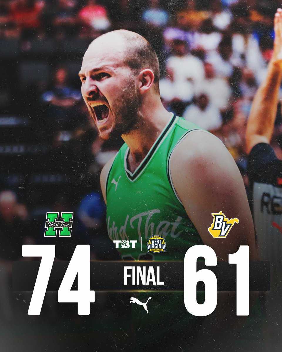 HERD THAT RUNS WEST VIRGINIA!!!!!!!!!!

<a href="/TBT_Herd_That/">Herd That</a> BEATS BEST VIRGINIA TO ADVANCE TO R3!!!!!

SWEET REVENGE FOR THE <a href="/HerdMBB/">Marshall Men’s Basketball</a> ALUMNI!!!!