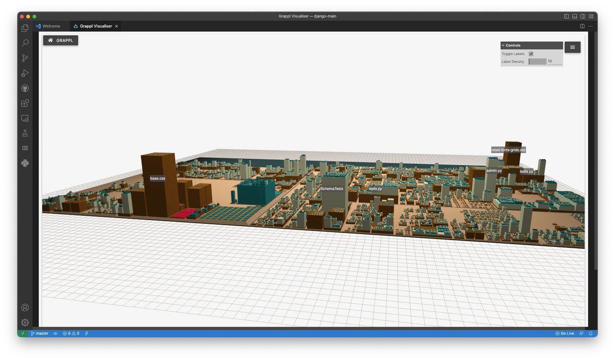 blaiski's tweet photo. Understand or explore your codebase visually!
anyone ever needed a way to explore a codebase in a quick high level way? I have made this vscode extension, called Grappl and I'm looking to hear your thoughts on it...
@code @trello @Atlassian @Grappl_io #VR https://t.co/qZJigiVx6g