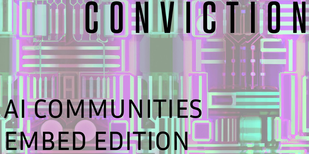 1/2 Interested in @w_conviction’s AI startup accelerator, Embed?

Q&amp;A hangout w/me and @prnvrdy
Thursday 8/3 5:30-8p @ our SF office