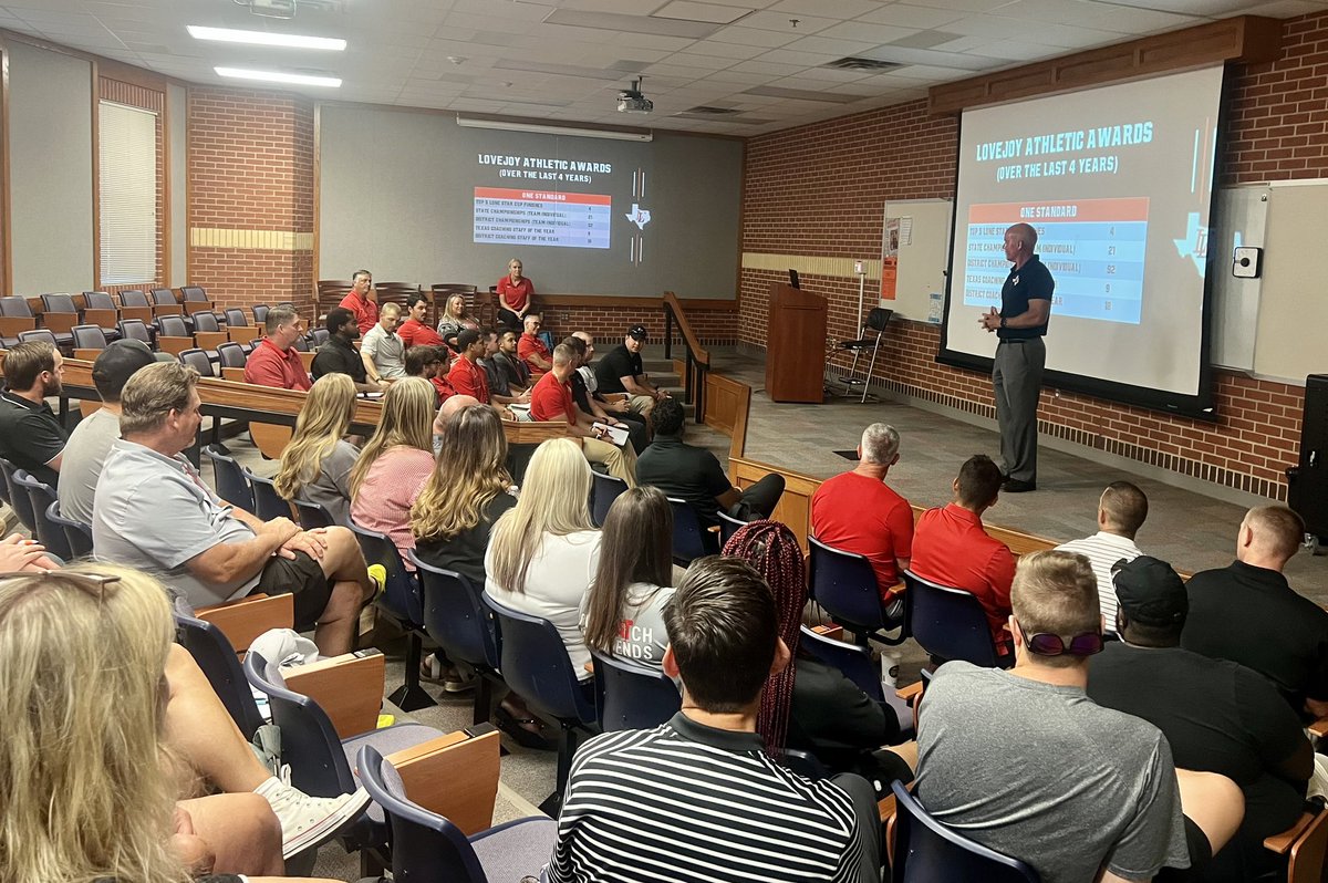 Kicked off my day with the most INCREDIBLE coaches in Texas❗️Their positive impact on our students is remarkable and only getting stronger‼️❤️😀🐆 #OneStandard #TeamLovejoy #LovejoyCulture #Rollpards