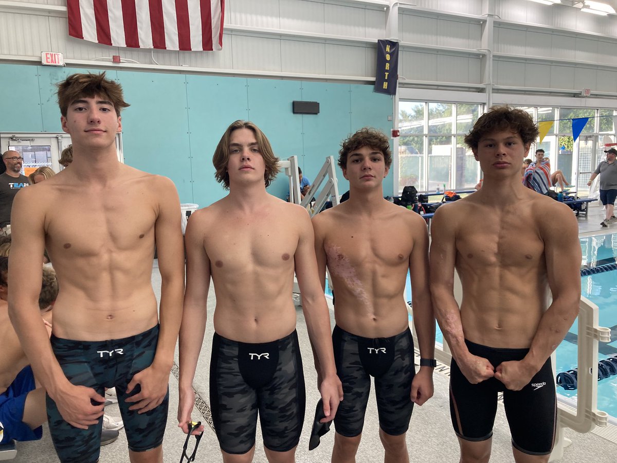 UAMensAquatics's tweet photo. Unbelievable swim as the boys win the 800 free relay at Futures!  @reid_caswell , Grant Gooding, Gabe Miller and @JaredRabadam were members! #gobears #homegrown #ohio @UAHSAthletics @UABearsStrength @dp_dispatch https://t.co/gBDlOx6XPN