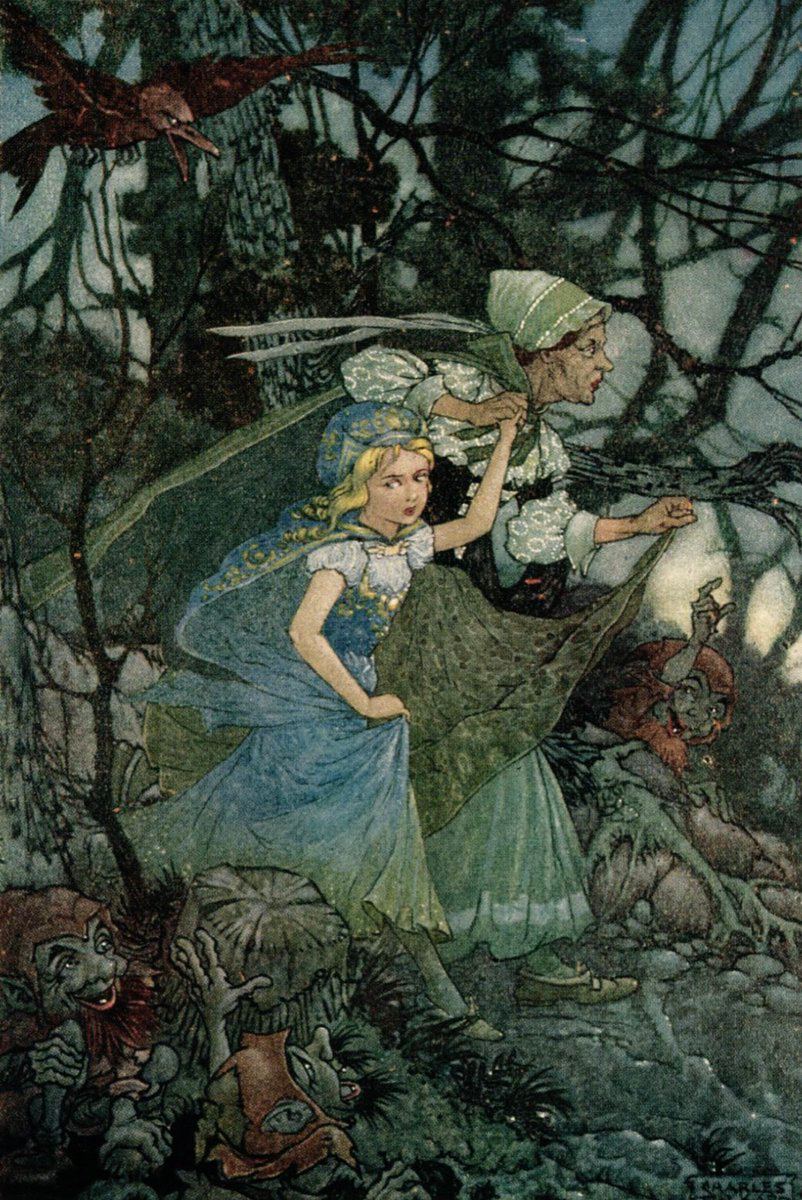 'The Princess and the Goblin' by George MacDonald, illustrated by Charles Folkard, 1949

#charlesfolkard #georgemacdonald #illustration #fairytale