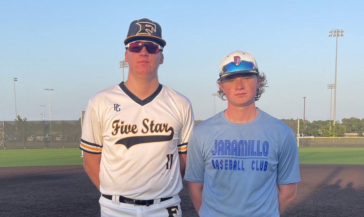 RBTournaments.com
10+ College Coach Showcase Tournament
 
5 Star Arkansas 
🆚
Jaramillo Baseball Club
 
PoG: Ty West 5IP, 0ER 
Ryan Heslin 1-3, RBI 

34 straight college coach showcase tournaments with MORE colleges attending than promoted.

#RBTournaments