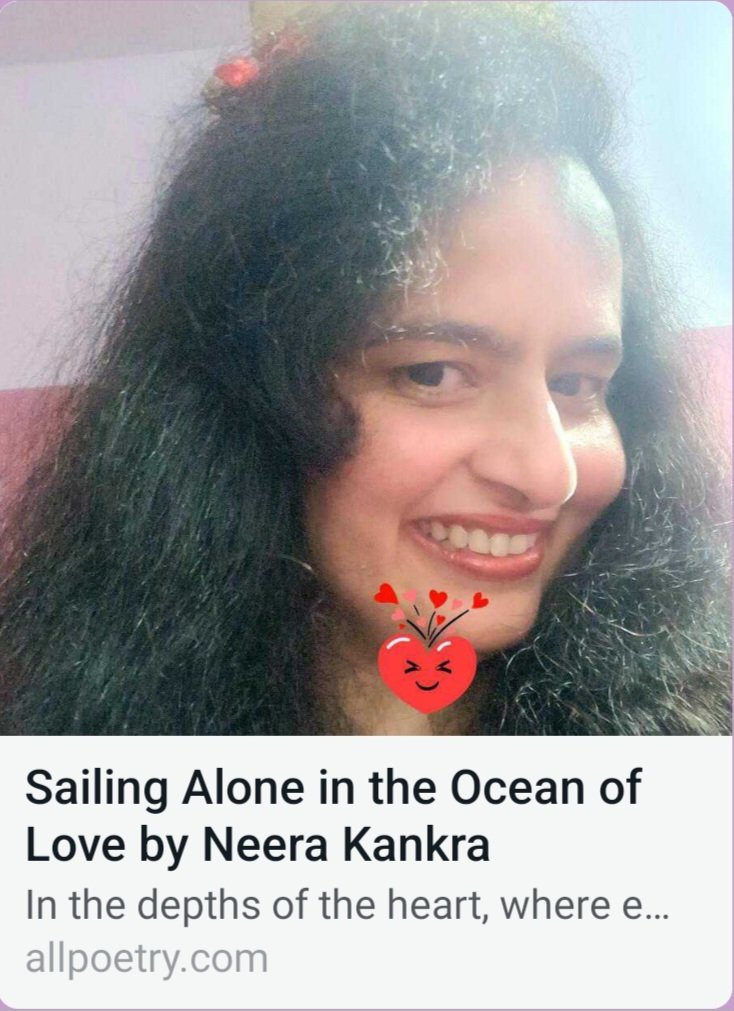 kankraneera12's tweet photo. My new poem❤️
Hope you like it. 😍
Click here:-
https://t.co/x8FqVJUIyO
#journey #heart #poetrycommunity #writing #inspire #poet #quotestoliveby #soulmate2023 #soulmate
#shayari #poetry #hindi #love #pain #dhoka #dilkibaat #2liners #mohabbat #gulzaar #SadShayari #NeeraKankra https://t.co/SmdOn6e036