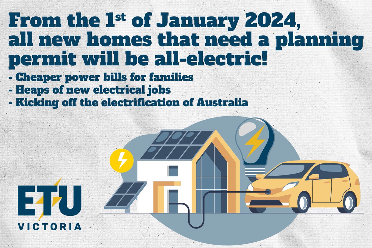 Our path to cheaper, cleaner energy is electrification. 

Today's announcement from <a href="/LilyDAmbrosioMP/">Lily D'Ambrosio MP</a> will save households money and reduce our emissions. 

Victoria is leading the way in electrifying the nation.
