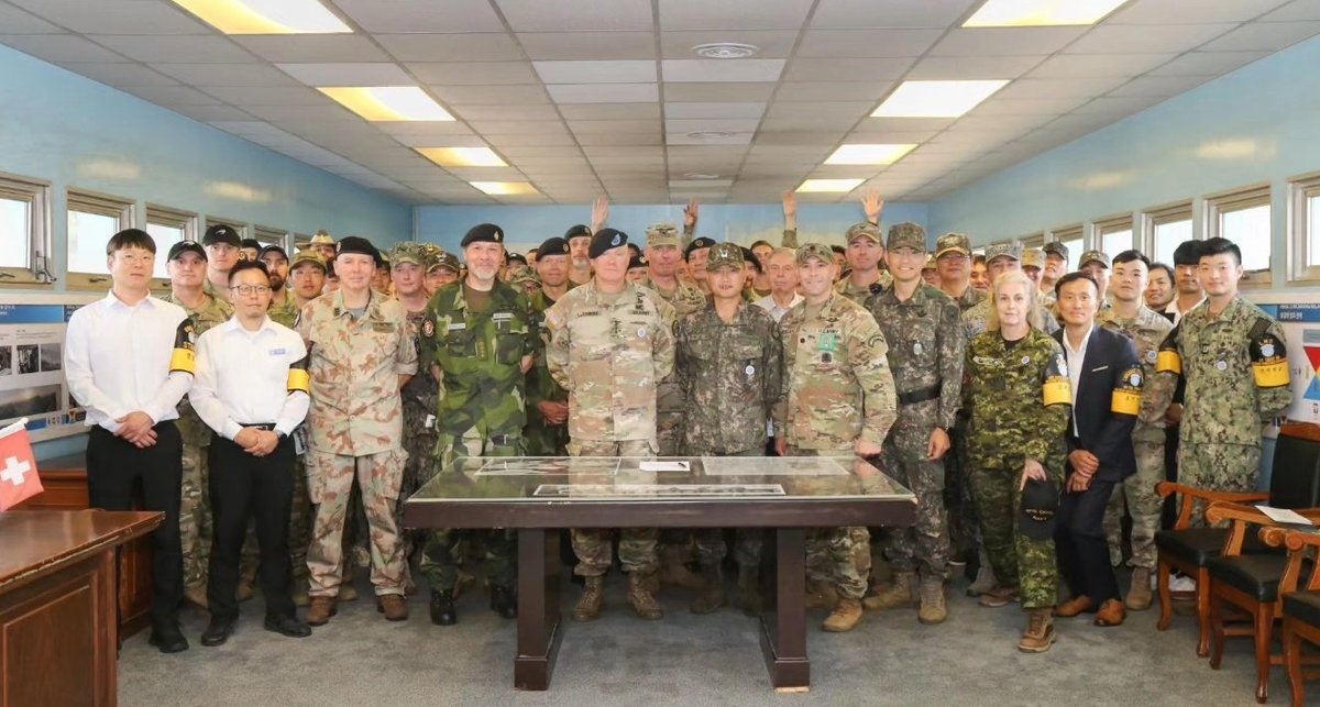 UN_Command's tweet photo. @UKinKorea @ColinCrooks1 @UN_Command_DCDR @USArmy @USNavy @usairforce @USMC @USForcesKorea @USEmbassySeoul Since the signing of the #Armistice, 3 organizations have been uniquely tasked to implement the terms of Armistice and to preserve our neutral ground for #dialogue with the #KPA.
#UnderOneFlag #UnbrokenCommitment #UnifiedinPurpose #CountDownto70 #Armistice https://t.co/U0KHIQgwza