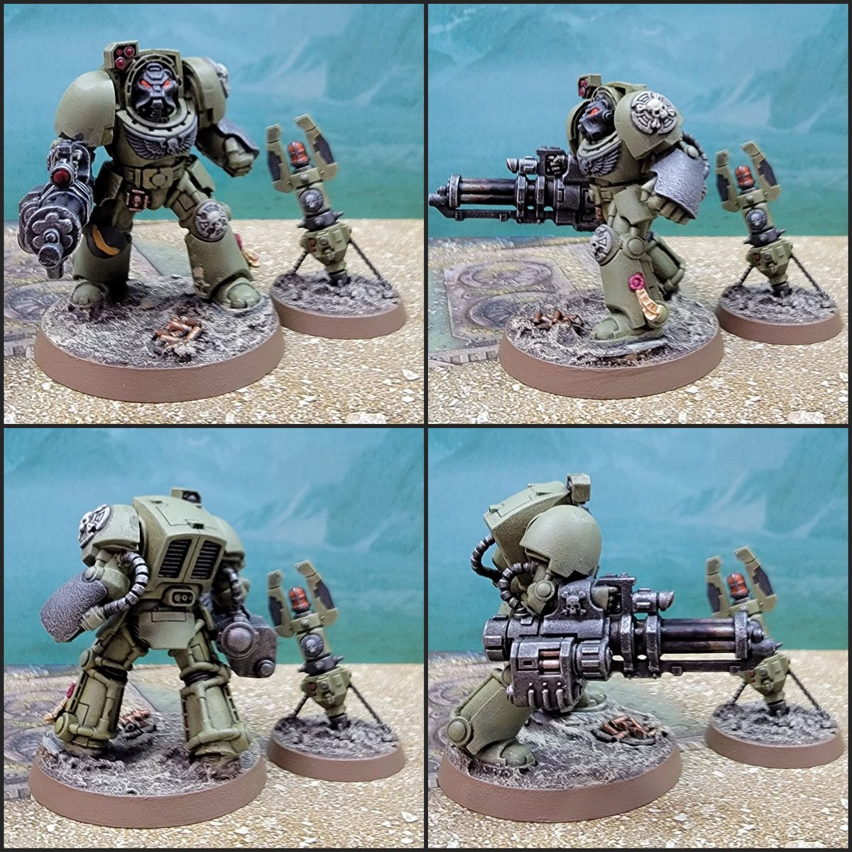 Syward1691's tweet photo. Raptors Legion Terminators from the Leviathan box. These models are so cool. 

#wh40k #wh40k #Raptors #miniaturepainting #tabletopminiatures #SpaceMarines #warhammercommunity #gamesworkshop #Warmongers https://t.co/Cm58rBQFSU