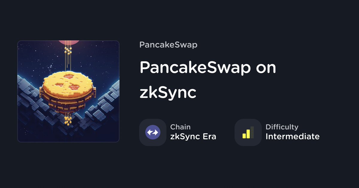 Layer3 (@layer3xyz) on Twitter photo BNB's leading exchange just launched on zkSync Era.
Participate in our newest Quest to experience <a href="/PancakeSwap/">PancakeSwap</a>.
l3.xyz/PancakeSwapzkS… BNB's leading exchange just launched on zkSync Era.
Participate in our newest Quest to experience <a href="/PancakeSwap/">PancakeSwap</a>.
l3.xyz/PancakeSwapzkS…